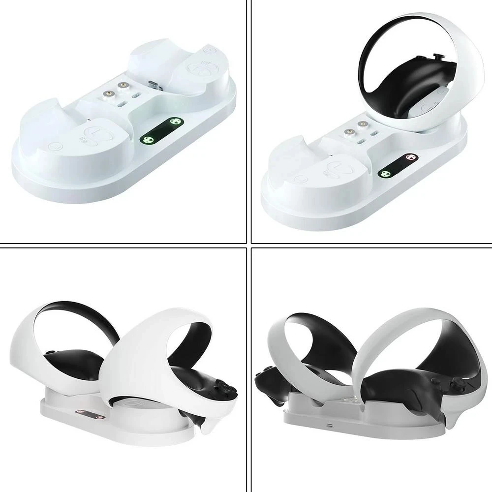 Dual Dock Charger Handle Controller Charger with LED Light For PS5 VR2 Charging Holder for PSVR2