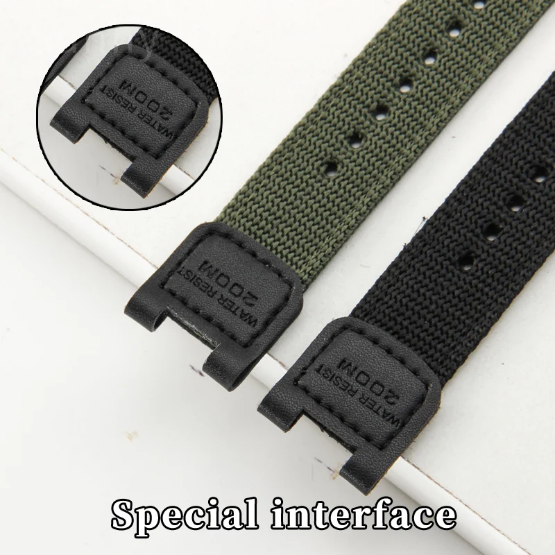 Premium Leather Nylon Watch Strap - Durable Replacement Watchband Accessories