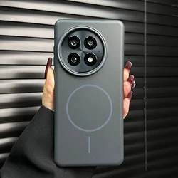 Magnetic Candy Color Frosted Case with Wireless Charging and Matte Color Lens Protection for OnePlus ACE6T (Gray)