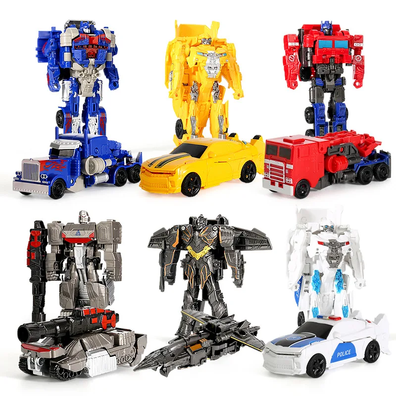 Kit de juguetes de transformación de coches de 12 cm para niños, robot de transformación, modelos de juguete 2 en 1, modelo de un solo paso, coche de transformación de dinosaurio, regalos