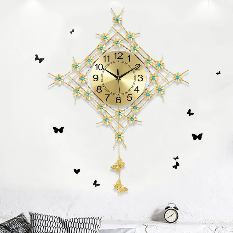 

European Metal Wall Clock Modern Design Battery Quiet Minimalist Wall Clock Hanging Silent Creativeness Rorloge Room Decoration