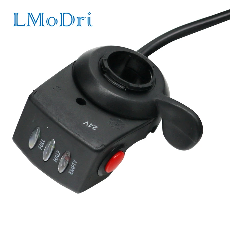 

LMoDri 24V Finger Thumb Throttle Electric Scooter Accessories Switch Handlebar Grips LED Display For Electric Bike