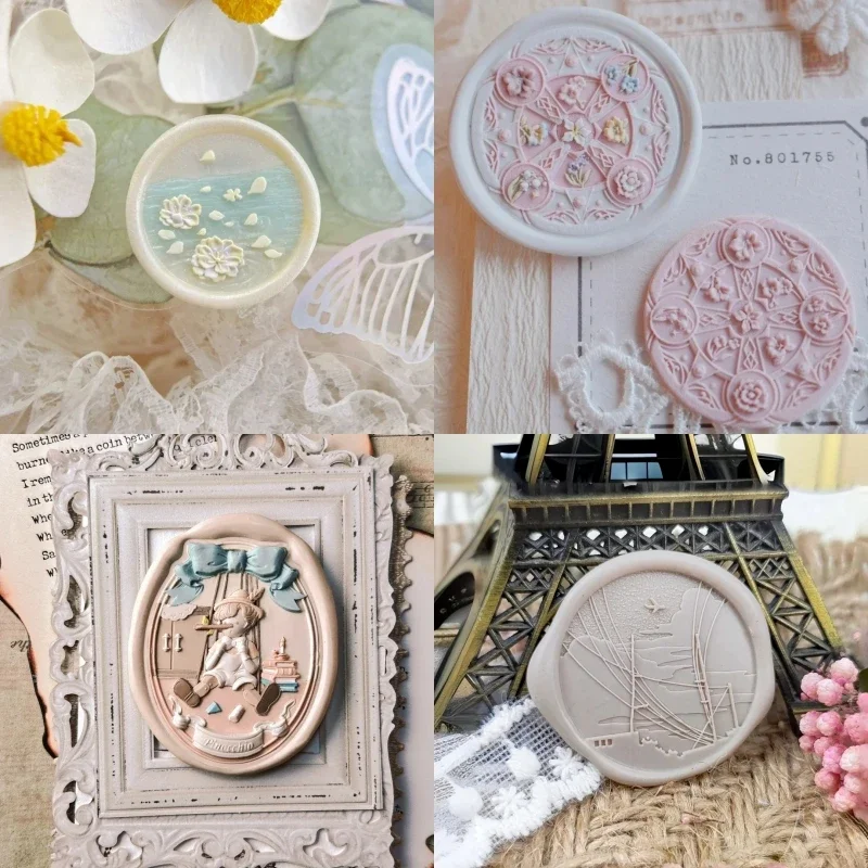 Stamp Toy Fire Seal Seal Head Multi-Layer Fine Carved Special Relief Copper Head Handmade Diy Invitation Envelope