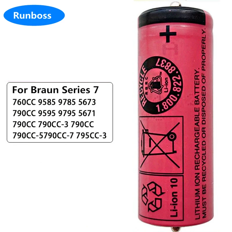 Rasoio 1300Mah Batteria Per Serie Rasierer 7 Braun 3018765 6703925 703-0925 81377206 Ur18500L Silk-Epil 5377 56715673 5674 5692