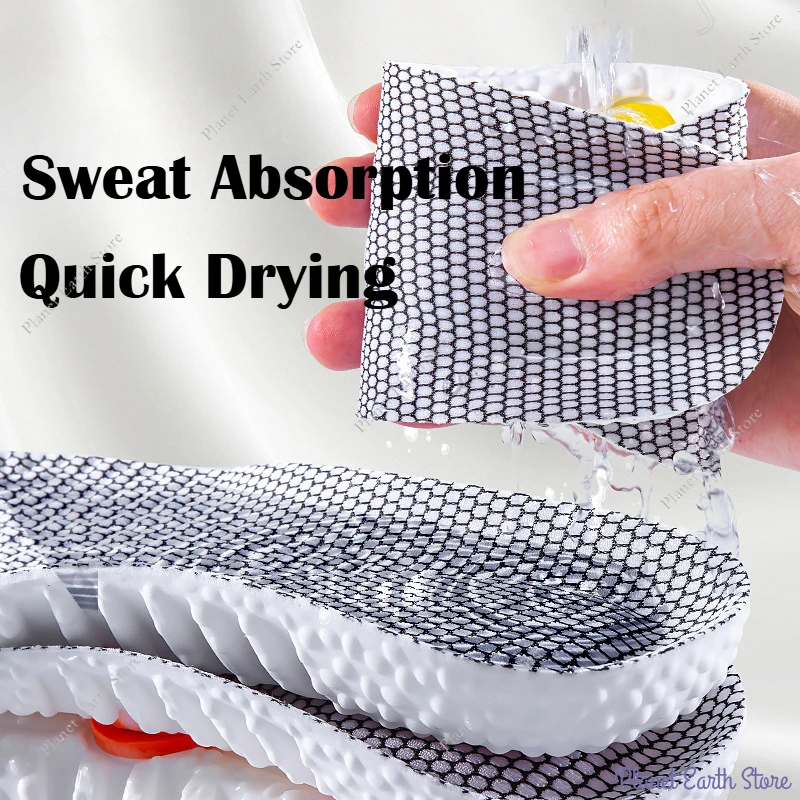 Size 35-46 1Pair Sport Shock Absorption Insoles Soft Breathable High-elasticity Shock Absorption Running Shoe Massage Pad Unisex