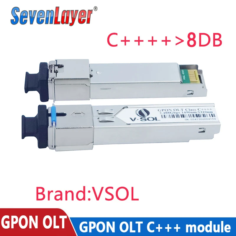 VSOL GPON OLT C+++ 20KM 7DB 8DB 9DB PON module SFP Modules SC port 1490/1310 Compatible With ZTE fiberhome