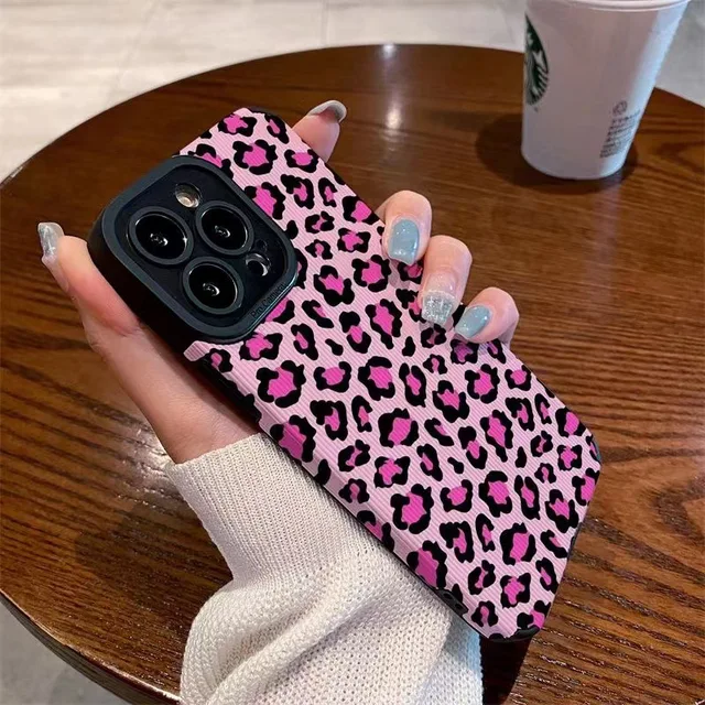 Hot Pink Leopard iPhone Case –