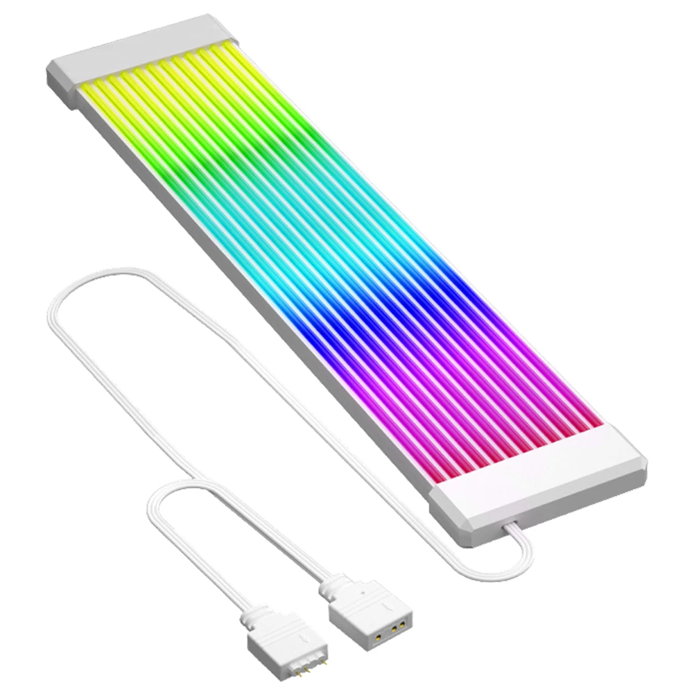 ARGB 동기화 PC 케이블, 유연한 LED 스트립 조명, 컴퓨터 전원 공급 장치용 DIY 키트, 8 핀 24 핀 PSU RGB 케이블 확장, 5V 3 핀