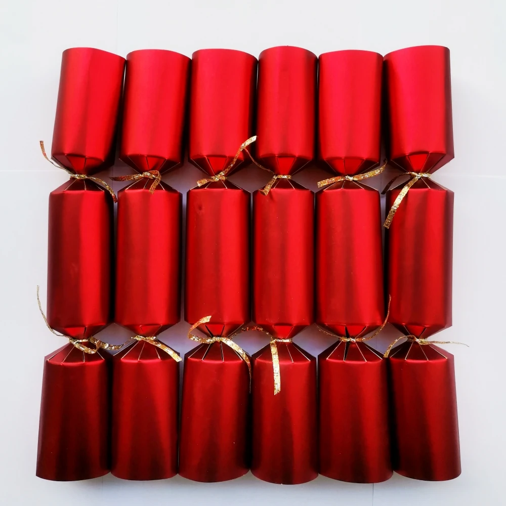 Christmas Cracker set of 6pcs 9 inch snowflake, Christmas crackers with prizes snap for adults, Santa Claus Father free shipping