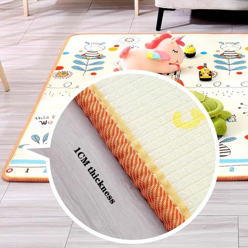 2023 New 200*180cm Play Mat for Children's Safety Mat Thicken 1/0.5cm Environmentally Friendly Baby Crawling Folding Carpet Rug