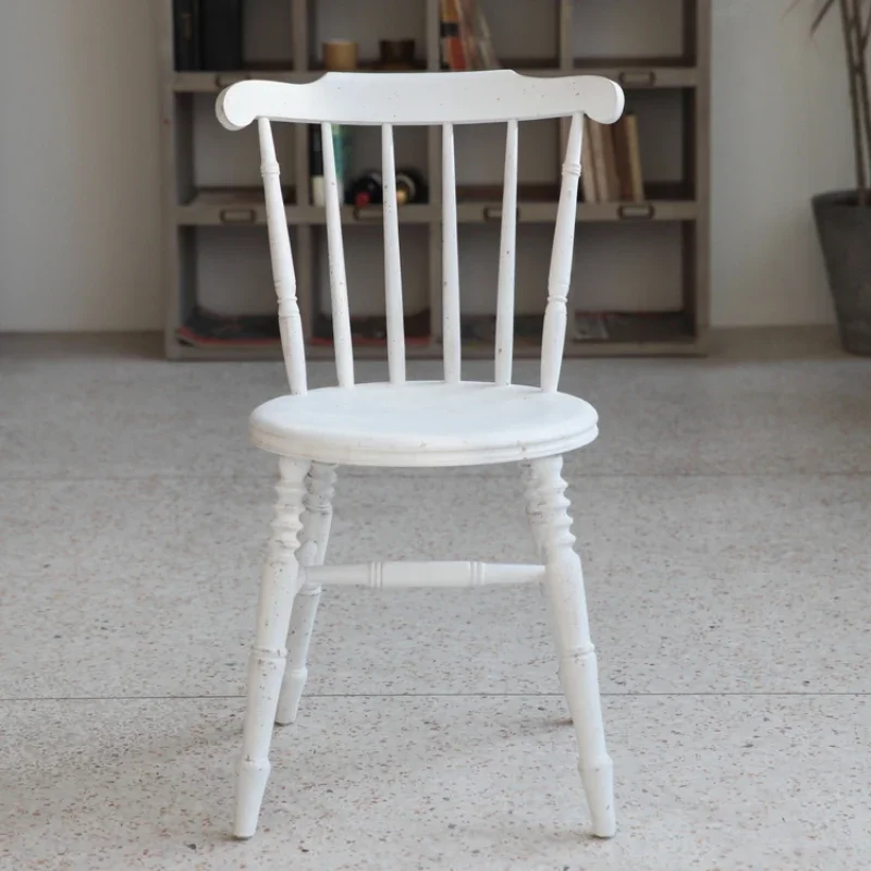 Modern minimalist Nordic Windsor chair wrought iron coffee chair dining shooting back single chairs