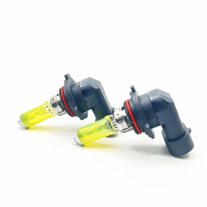 2 Pcs 9006 12V 55W Yellow Lights 3000k  HB4 Car Headlight Auto Fog Lamps Halogen Bulbs 3