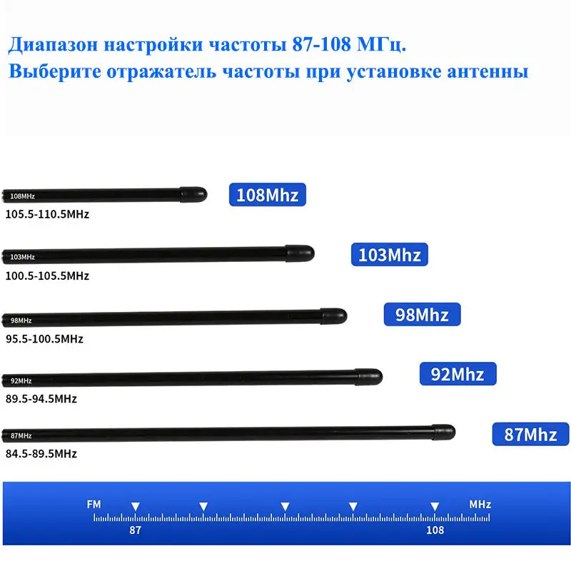 전문가용 100W FM 송신기 안테나 1/4파장 접지판 안테나 87-108MHz 방송, 방수 내구성 스튜디오 송신기
