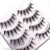 Mikiwi Manga Lashes, japanese Clear Band Multipack False Eyelashes Natural Look, Anime Strip Lashes, Wispy Lashes 5