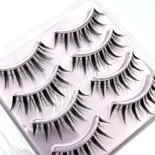 Mikiwi Manga Lashes, japanese Clear Band Multipack False Eyelashes Natural Look, Anime Strip Lashes, Wispy Lashes