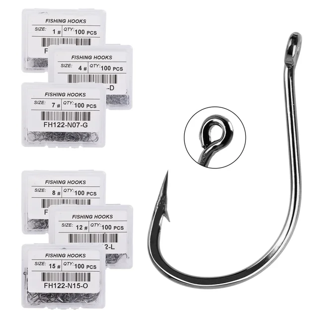 100pcs/Box Japan Izu Fish Hook High Carbon Steel Barbed In Fly Fishing Hook Worm Pond Fishing Bait Hooks