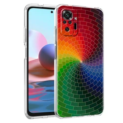 Vibrant Retro Rainbow Stripe Art Clear Phone Case - Redmi 9 (B1)