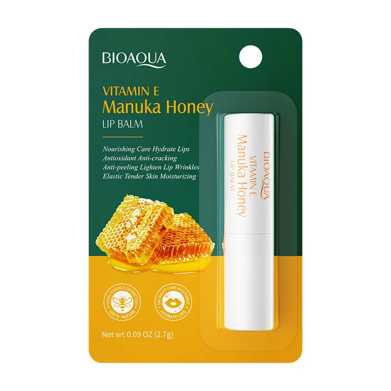 Lip Balm BIOAQUA Vitamin E Honey Lip Balm Moisturizing Anti Cracking Nourishing Lipstick Lips Skin Care Products