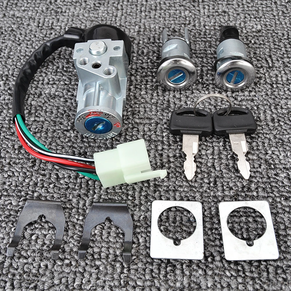 Motorcycle Ignition Switch Lock 2 Key Set for Honda CH80 Elite CH 80 1985-2007 35010-GV4-901