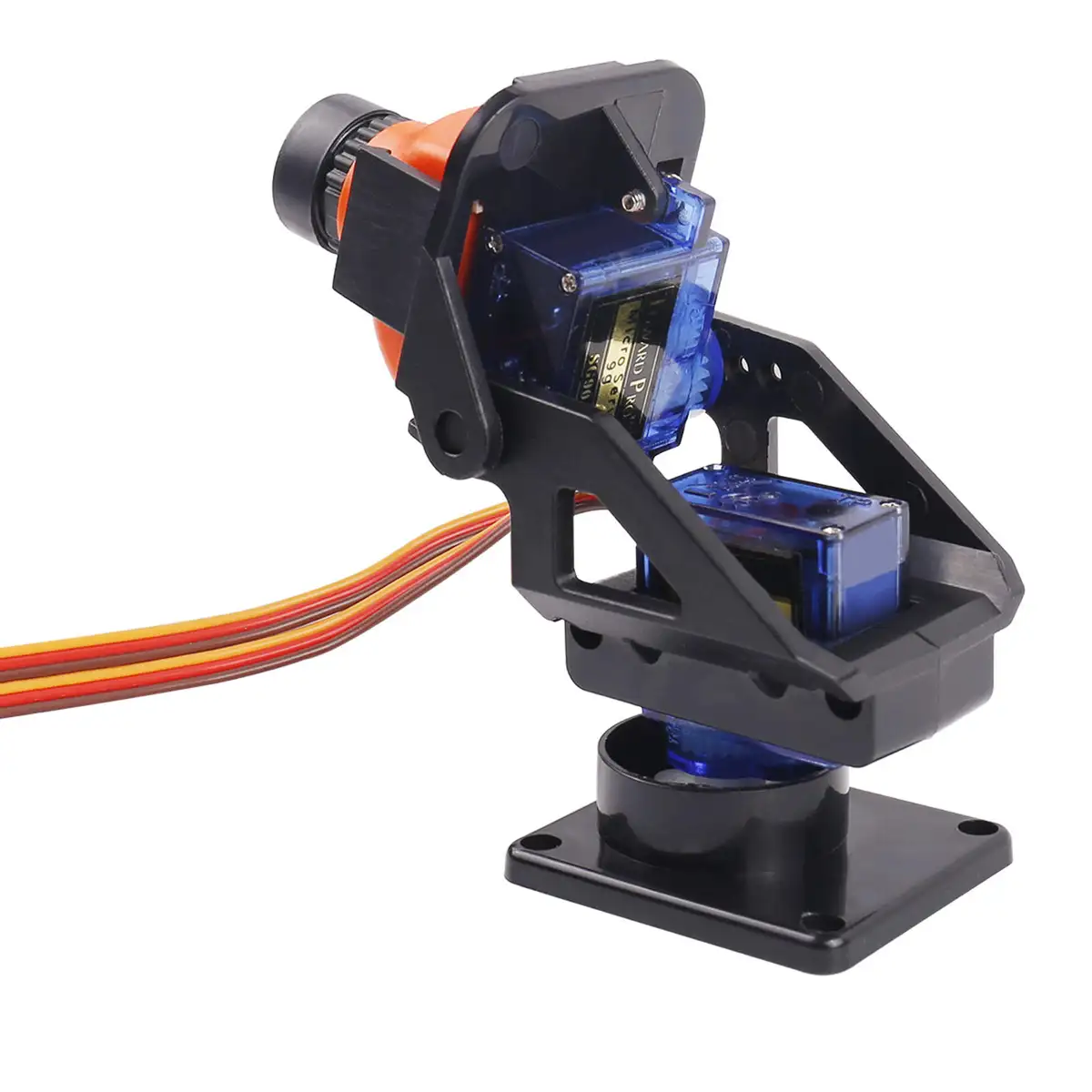 2 Axis Servo Gimbal Bracket FPV PTZ Pan/Tilt Camera Platform Anti-Vibration Camera Mount Sets for Aircraft Robot Cars 9g Servo