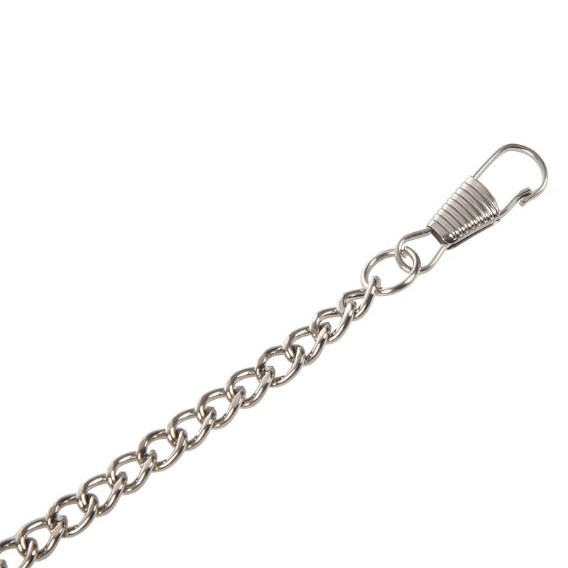 A96Q-2Pcs Retro Antique Vintage Pocket Watch Chain-Gold & Silver
