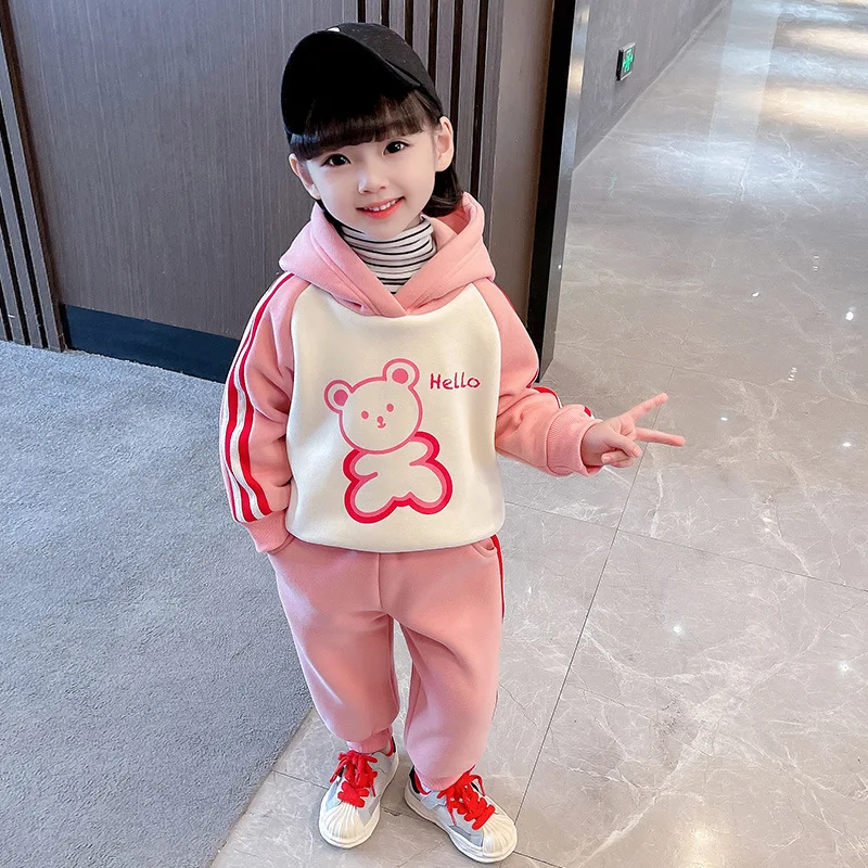 Cute Baby Girls Hoodies and Pant Kids Thick Luxury Designer Sweatshirt  Winter Clothes Infant Children's Clothing for Boys - AliExpress