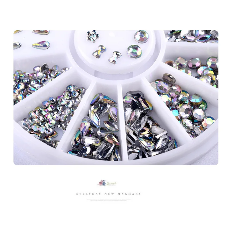 Perceuse à ongles 3D, fleur papillon, strass cristal, décorations Nail art DIY, outils de manucure, accessoires NRD047