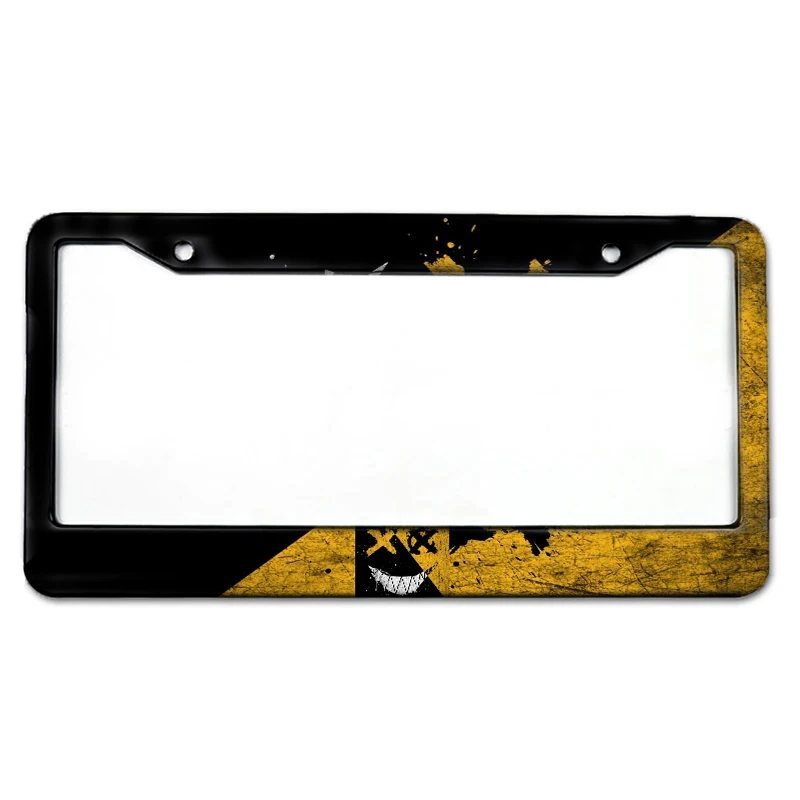 Sleek Chrome License Plate Frame - Universal Fit, Durable Black Finish