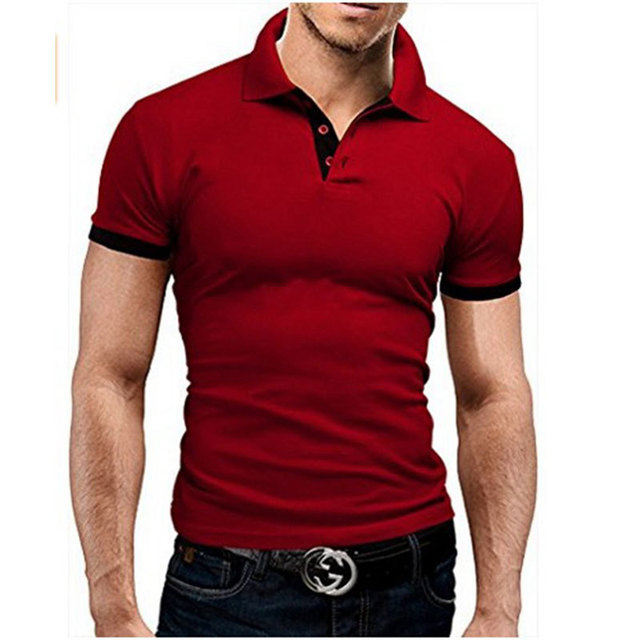 Polo Shirt Spring And Autumn New Lapel Stitching Short-sleeved T-shirt Men's Business Casual Oversized Polo Shirt Men's