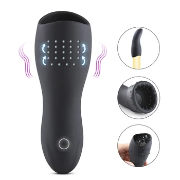 Automatic Male Masturbator Cup Black 10 Speed Vibrator Penis Delay Trainer Massager Glans Stimulate 18+ Adult Sex Toys For Men 4