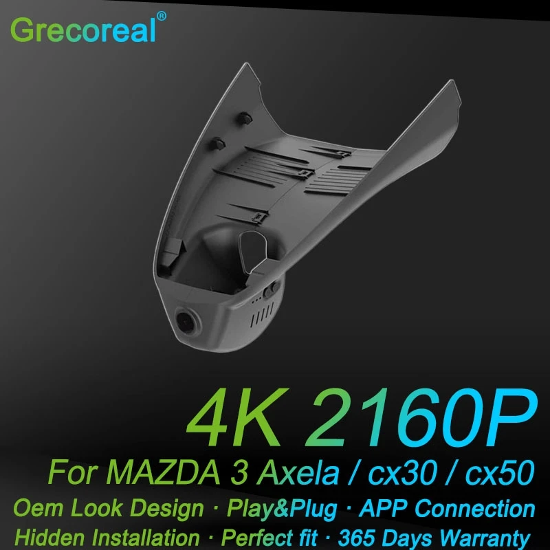 

Grecoreal видеорегистратор 4K Wifi Автомобильный видеорегистратор регистраторы передний задний двойной видеорегистратор для Mazda CX30 CX50 Mazda 3 Axela 2021 2022 Автомобильный видеорегистратор