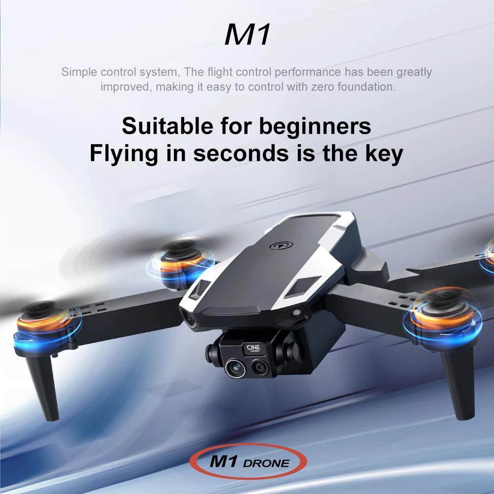 Drone M1 6K/8K avec caméra HD, WiFi, stabilisation, vol stable