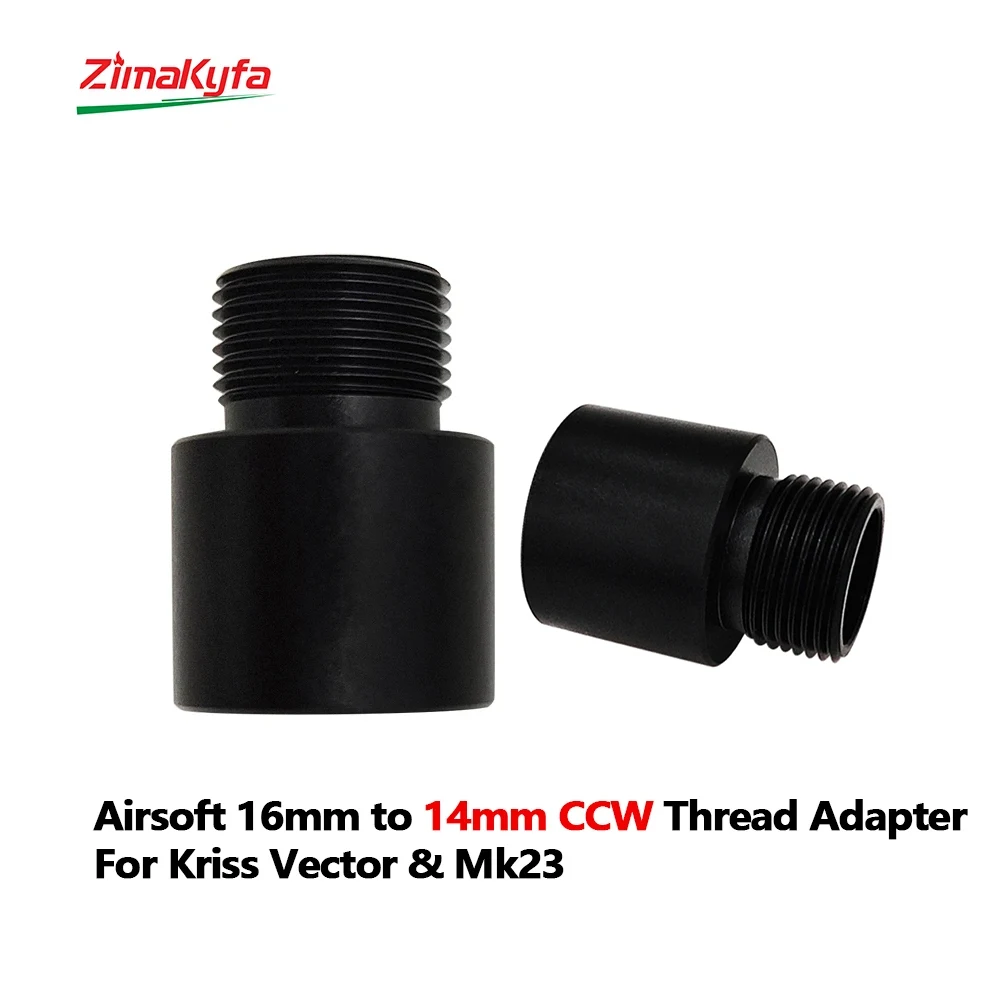 CNC Machined Pro Arms Adapter Female 16mm CW to Male 14mm CCW  For Kriss Vector & Mk23