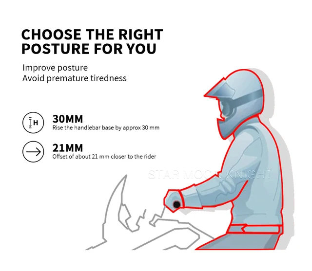 Riser Manubrio Per YAMAHA TRACER 9 E GT 2021-2024 | Adattatore Regolabile Nero - Foto 3