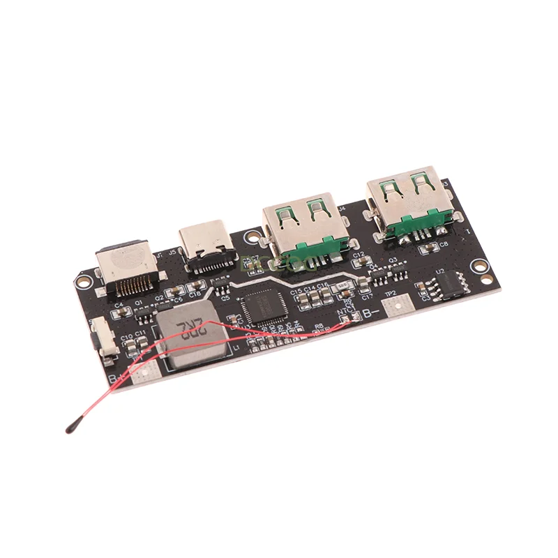 18650 Charging Module Temperature / Circuit Protection QC4.0+PD3.0 LED Dual USB 22.5W Micro/Type-C USB Mobile Power Bank