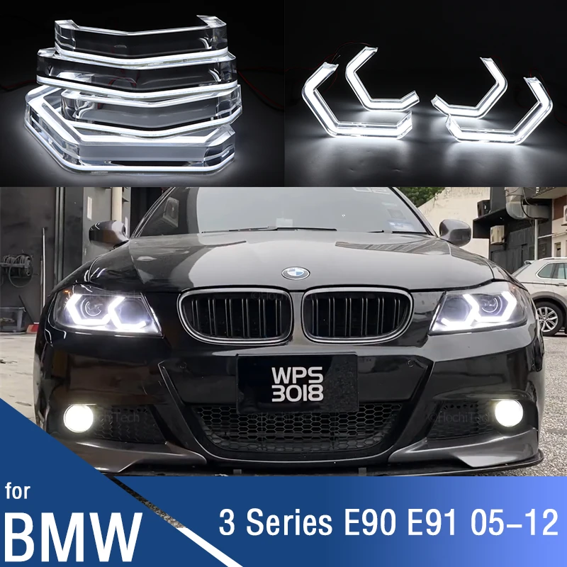

for BMW 3 series E90 E91 316i 318i 320i 323i 325i 328i 330i 335i 316d 318d 04-11 LED Crystal M4 Iconic Style Angel Eyes Light