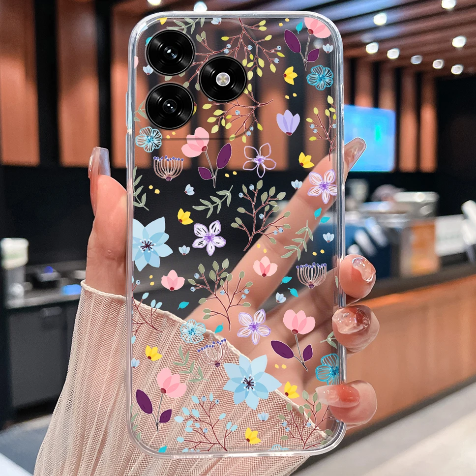 Lovely Bear Cartoon Clear Soft TPU Silicone Protective Phone Case Cover