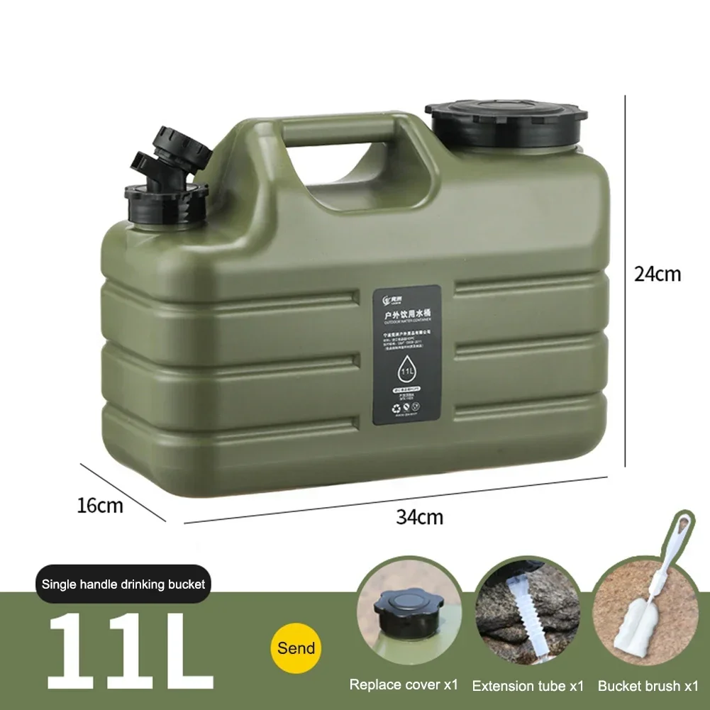11-12L Portable Water Bucket, Detachable Faucet, Leak-Proof Camp Water Bag for Outdoor Use -Camping,Hiking,Fishing,Picnic