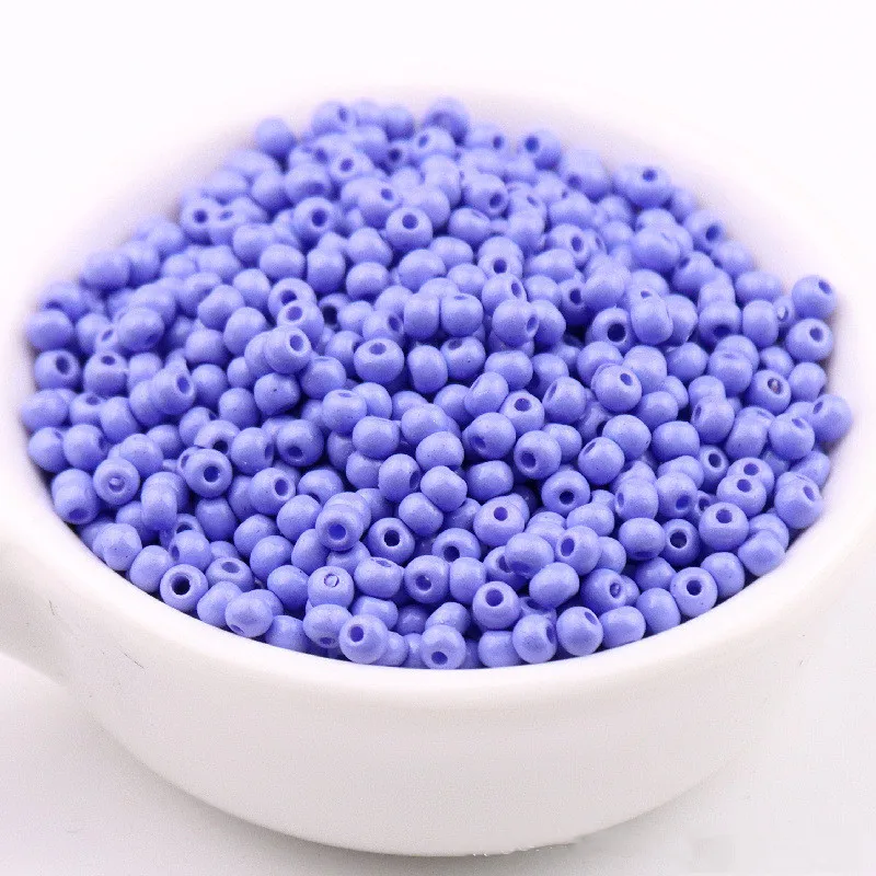 High-Quality Wear-Resistant Solid Color Glass Rice Beads