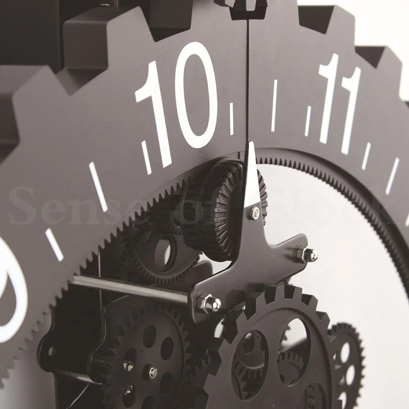 20-Inch European Retro Gear Clock Wall Clock Mechanical Wall Clock Living Room Bedroom Decoration Clock 5
