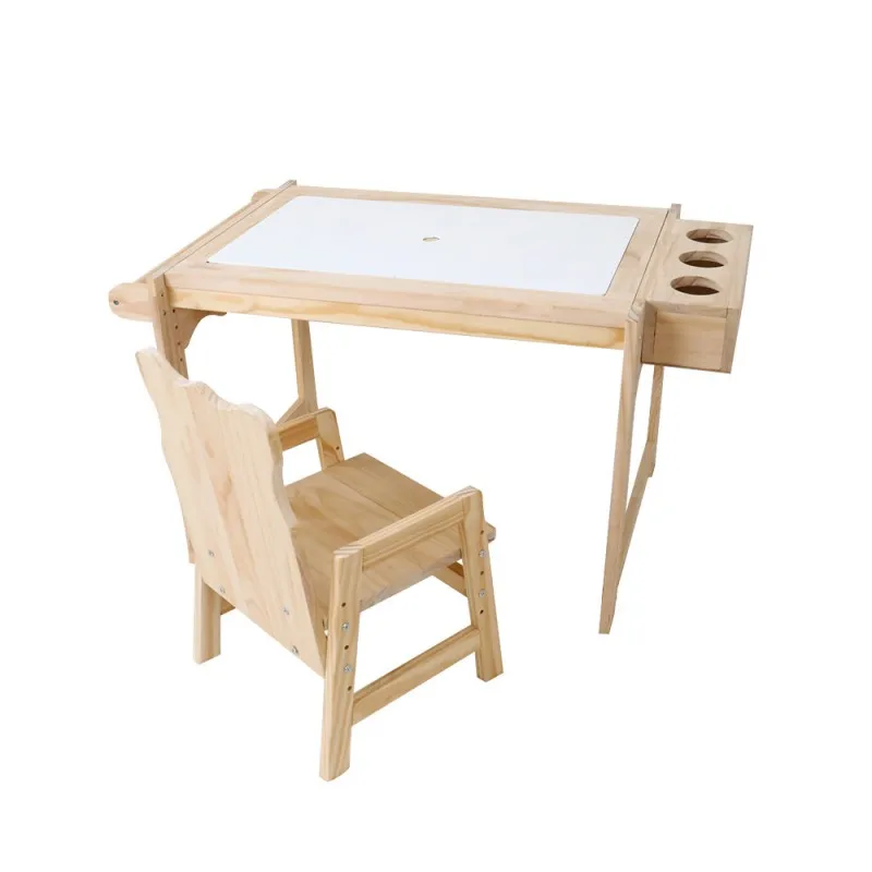 Solid Wood Children's Furniture Sets Adjustable Kids Table and Chair Kindergarten Game Table Room Study Desk