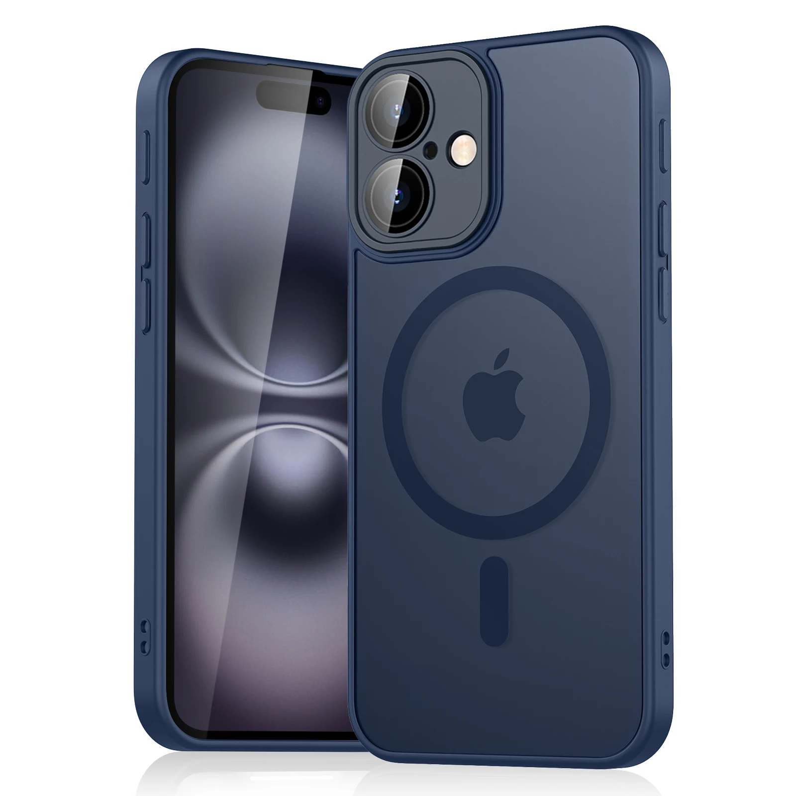 Luxury Transparent Candy Color Matte Hybrid Hard Case with Strong Magnetic Support