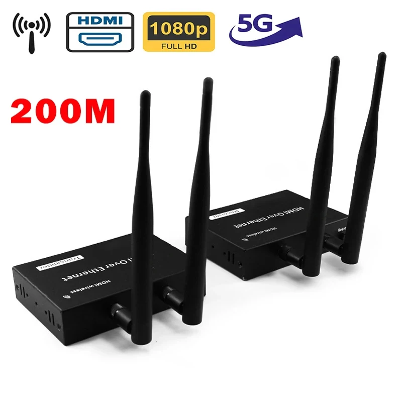 Wireless Hdmi Transmitter Receiver Extender Kit 200m Hdmi Extender 2