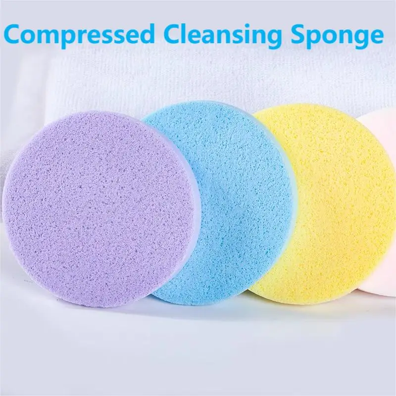 

Compression Face Wash Sponge Cleansing Sponges PVA Compression Strips Makeup Wipes Reusable Cotton Pads Cleaning Sponge