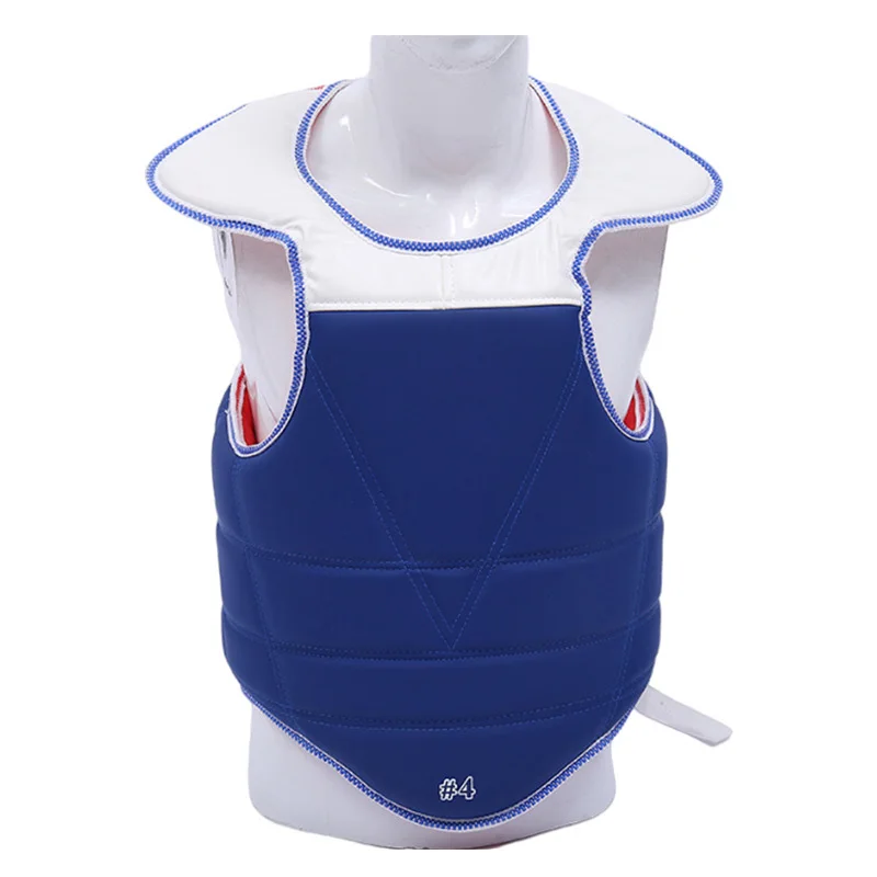 Martial Arts Protector Set Taekwondo Armor Double color Fighting Training Sanda Protective Kit Both Sides Can Wear Taekwondo Protective Kit WTF Kickboxing