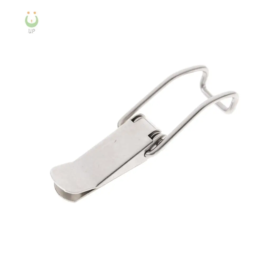 ZLinKJ 2PCS Simple Window Cabinet J115B Hardware Cabinet Boxes Spring Loaded Latch Catch Toggle Iron Hasp For Sliding Door
