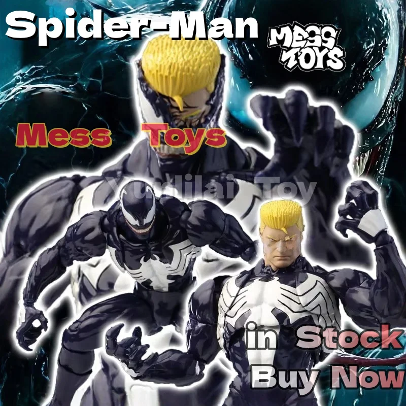 Original Mess Toys Venom Anime Actionfigur Black Spider-Man Lethal Neighbor Sammlerstück Geburtstagsgeschenk für Erwachsene Sammlung