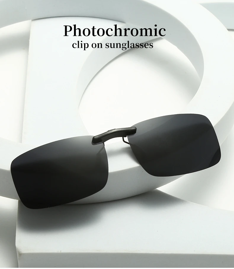 YAMEIZE lunettes de soleil à Clip polarisées sans monture femmes hommes Sport lunettes photochromiques lunettes de soleil Anti-éblouissement Vision nocturne_voghion.com