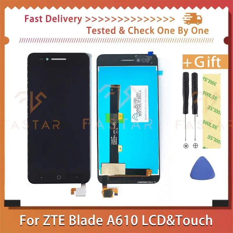 

5.5"Original For ZTE Blade A610 LCD Display Touch Digitizer Assembly Replace Repair mobile phone Screen A610 lcd