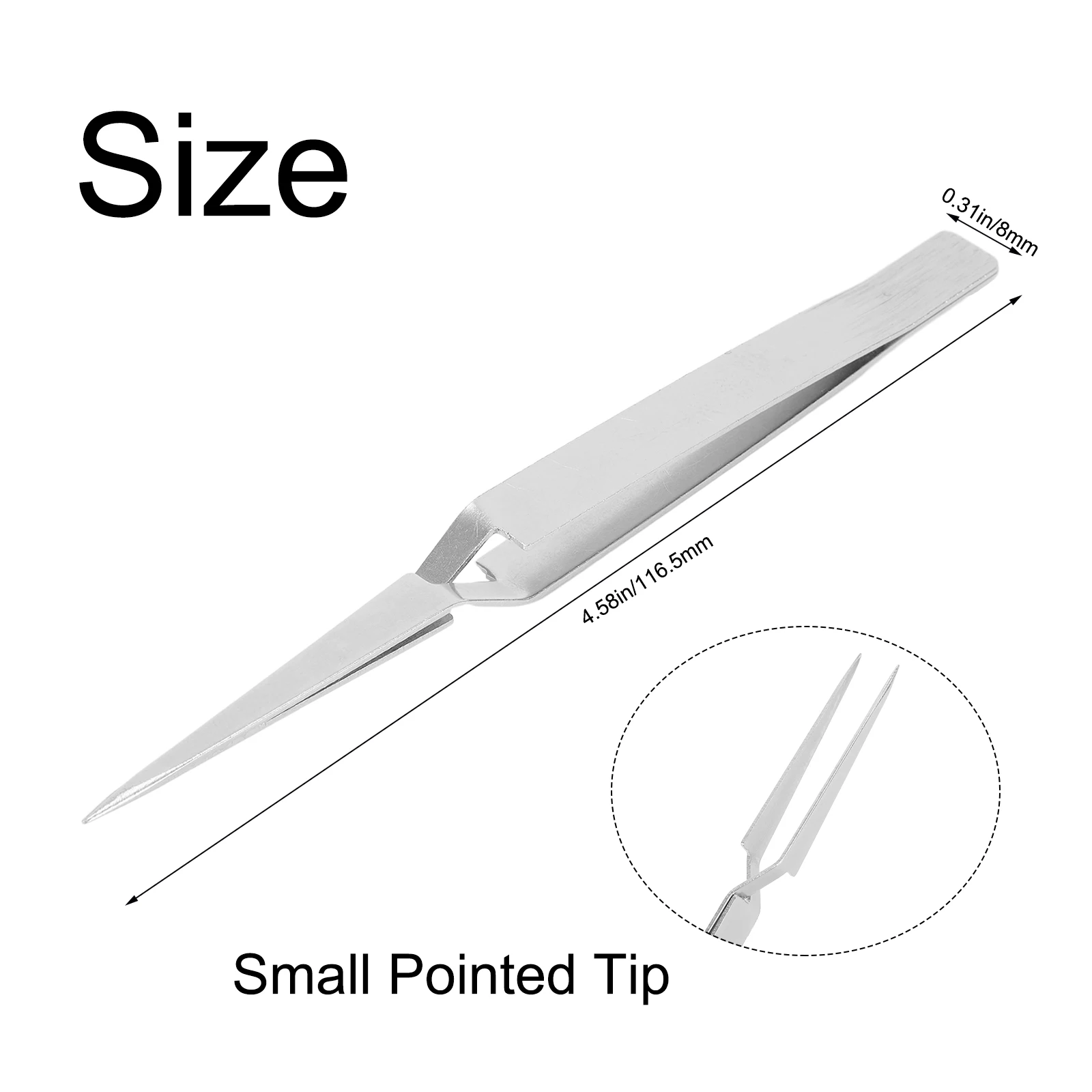 Reverse Contrast Tweezers Modeling Tool Stainless Steel Precision-Operation Reverse Tweezers for Integrated Circuit Maintenance